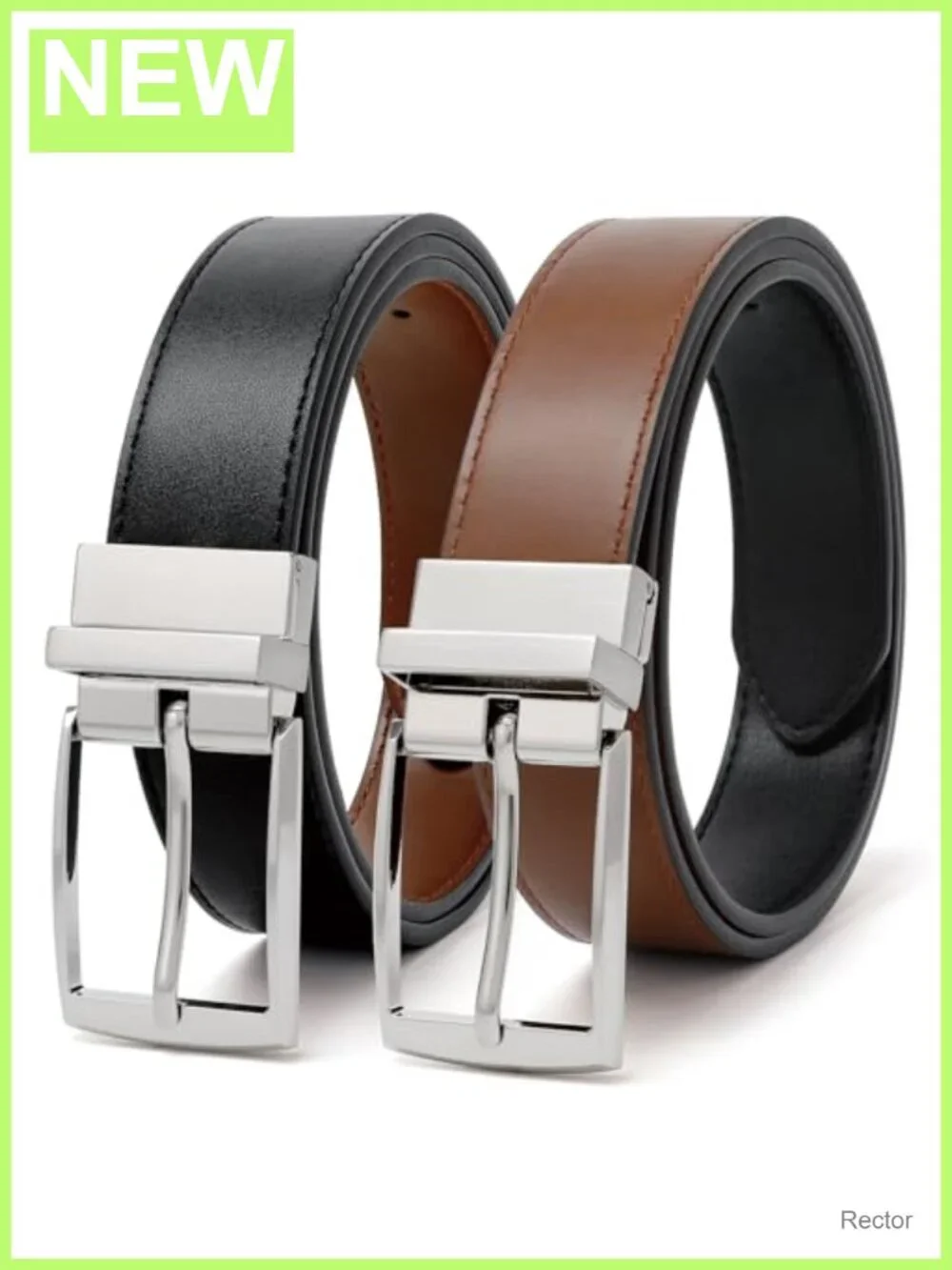 Reversible Faux Leather Belt for Women, Trim to Fit, 1.3